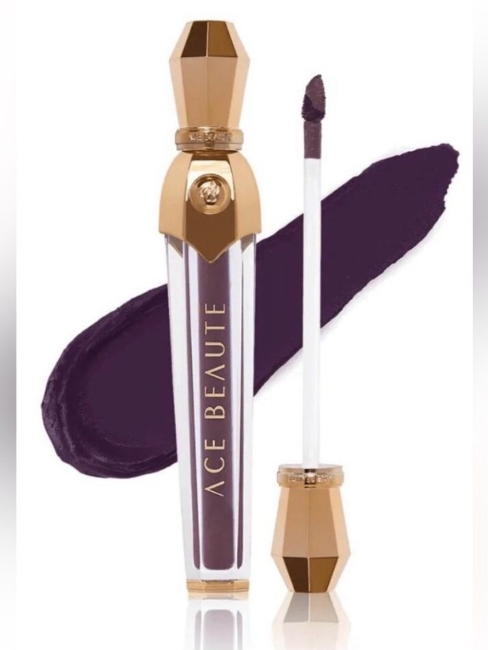 Ace Beaute Matte Liquid Lipstick — Deep Plum -NIB